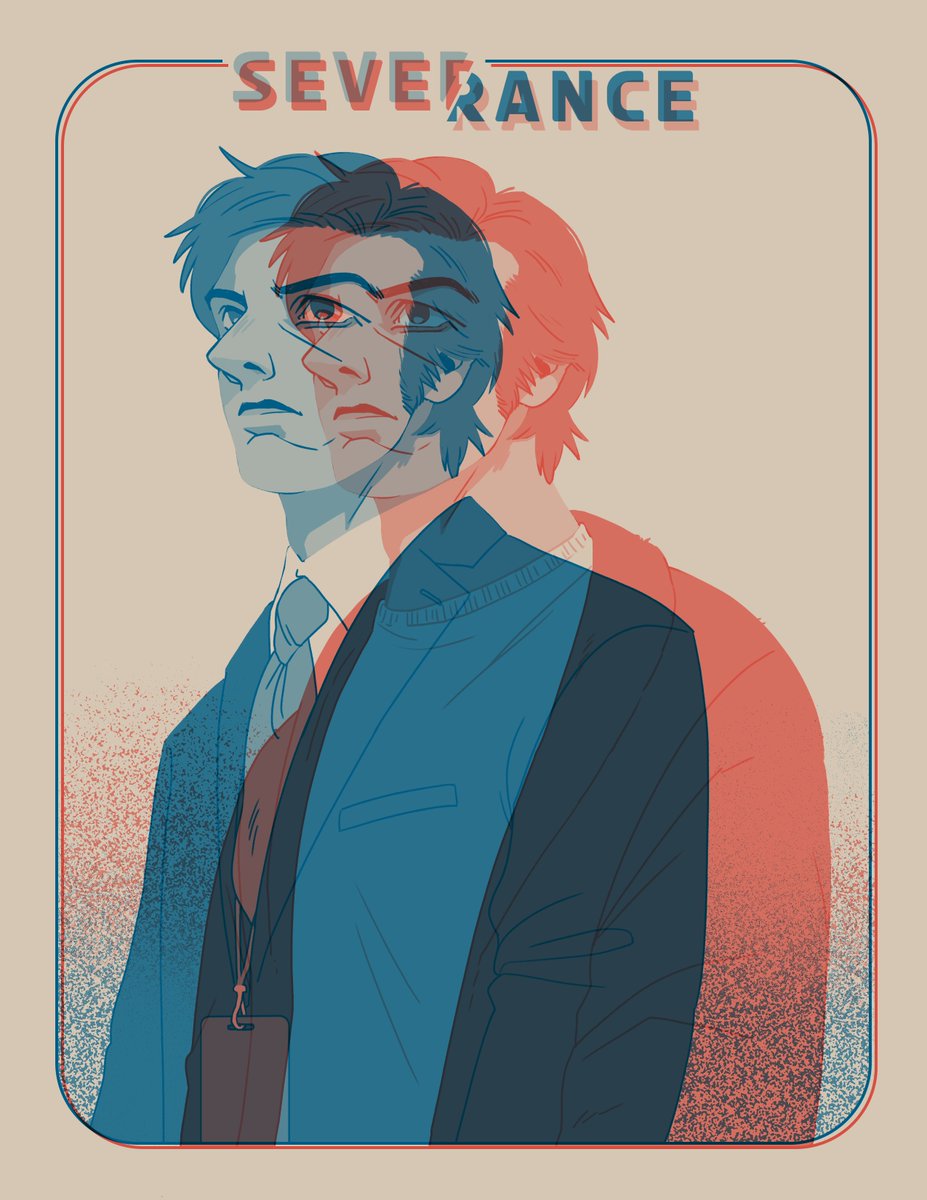 watery_day's tweet photo. i started severance with a couple friends last night and even though i've only seen the first two episodes (no spoilers please) i couldn't resist a cool idea for a riso print :)) https://t.co/XJgqxCqThY