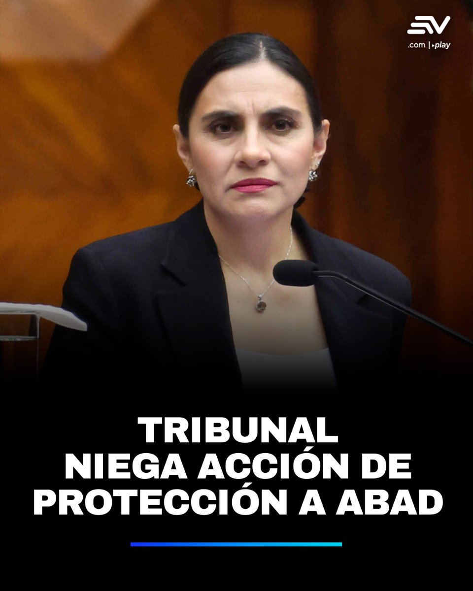 🔴 Luego de casi cinco horas de deliberación, el tribunal, de forma unánime, informó su decisión de negar la acción de protección presentada por la vicepresidenta Verónica Abad. 👉 bit.ly/42t16v7