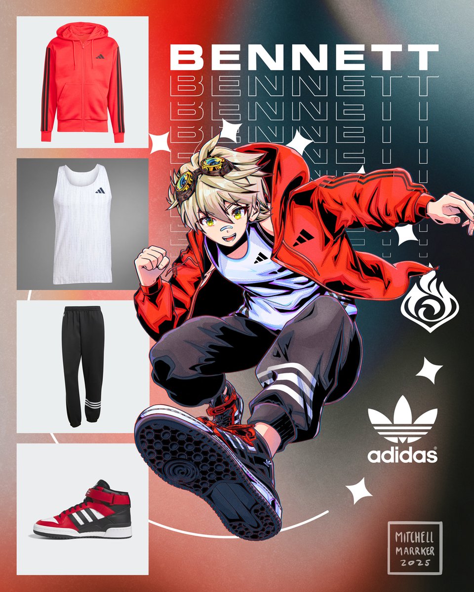 BENNETT 👍

Outfit:
Essentials 3-Stripes Fleece Hoodie
Adizero Running Singlet
Neuclassics Sweat Pants
Forum Mid Shoes

#genshin #genshinimpact #genshinimpactfanart #adidas #adidasoriginals  #原神  #bennett #bennettgenshinimpact