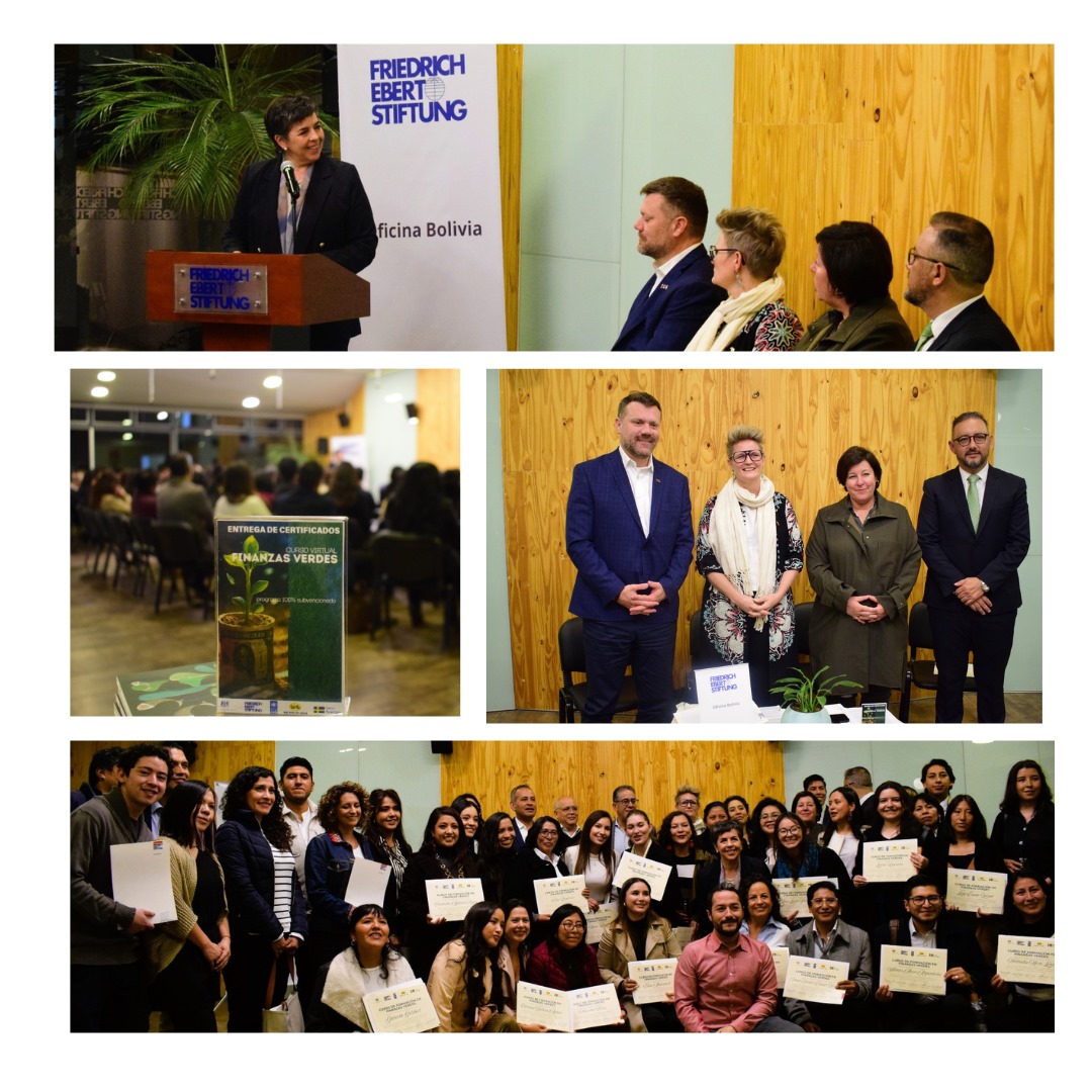 Gracias <a href="/FESBolivia/">FES Bolivia</a> <a href="/PNUDBolivia/">@PNUD en Bolivia</a> <a href="/SueciaEnBolivia/">Embajadora de Suecia en Bolivia</a> <a href="/UKinBolivia/">UK in Bolivia 🇬🇧 🇧🇴</a> <a href="/BancoBisa/">Banco BISA</a> x este espacio clave. El curso de #FinanzasSostenibles reafirma q #Bolivia necesita con URGENCIA transformar su economía con inversión sostenible. No hay futuro sin finanzas alineadas con #CrisisClimática