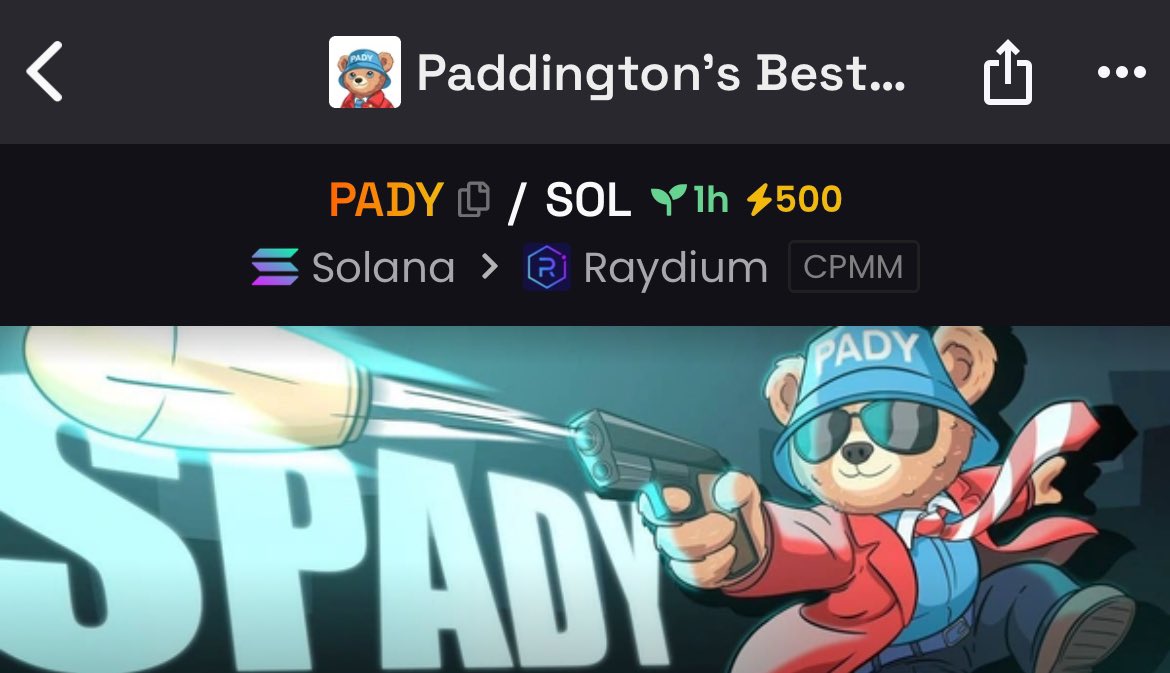 CryptoSlayer555's tweet photo. @moonshot When $PADY https://t.co/9ODIjbNNf9