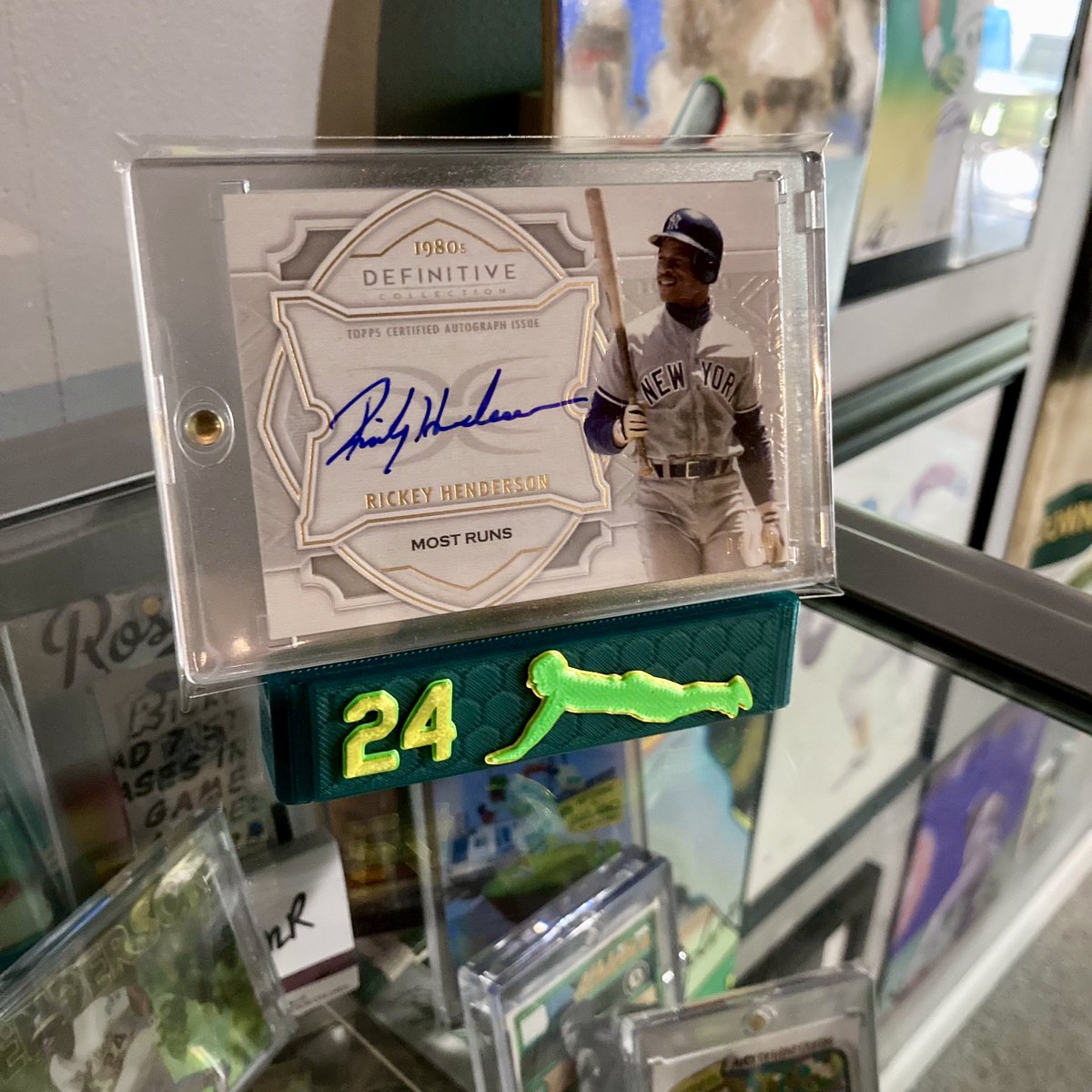 I like to post cool Rickey Henderson cards. Here is one…