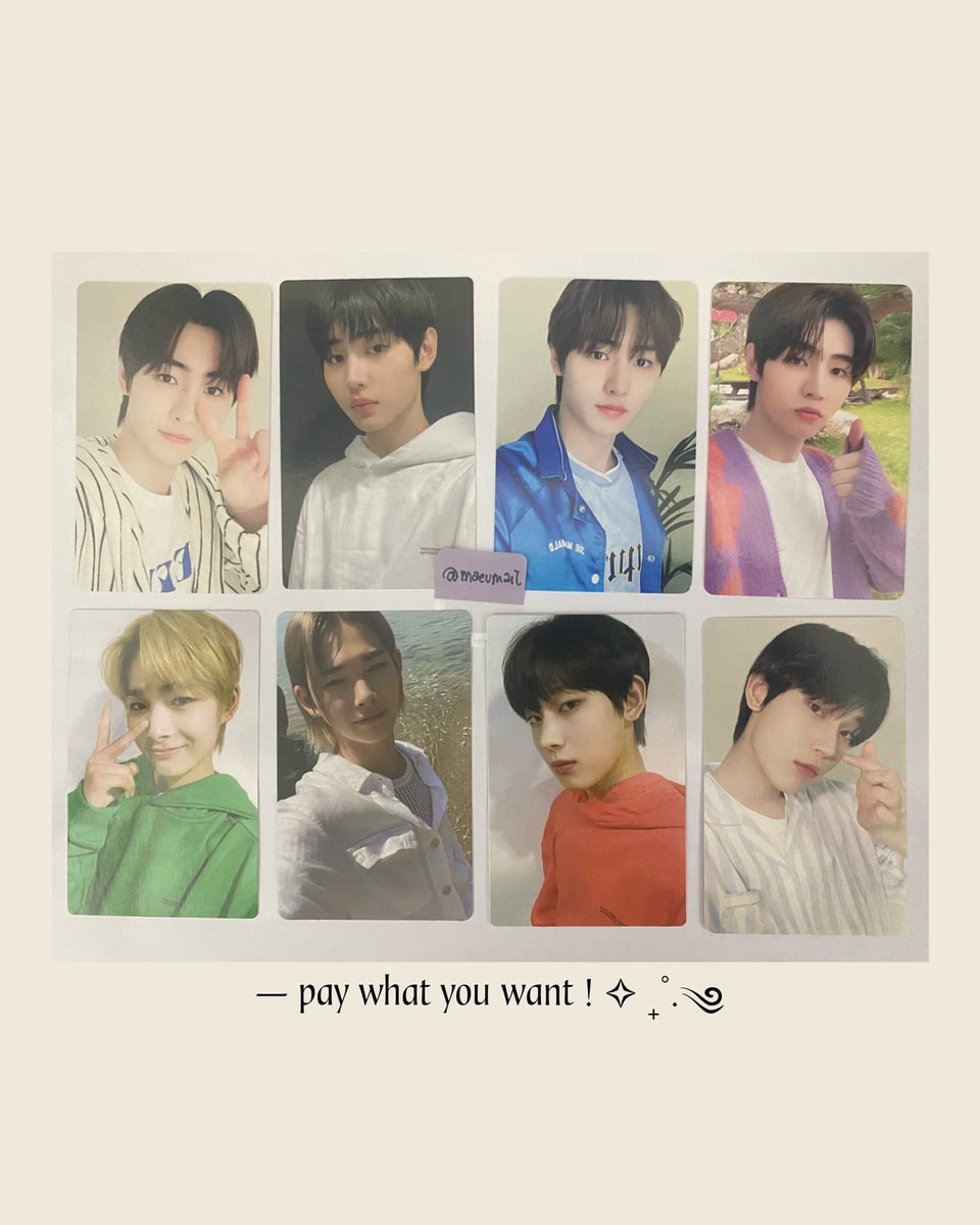 ♡̷ #withmaeum

wts lfb ph

heeseung, jay, jake, sunghoon, sunoo &amp; ni-ki pcs

price ∿ pay what you want / offer
(free offers = ignored)

  ˒ rcbyt
  ˒ dop: prio payo/2 weeks
  ˒ onhand

🏷 orange blood ksana ver weverse sw ld sg 2022 2023 ggp lightstick nrpc d:d odysseus

dm !