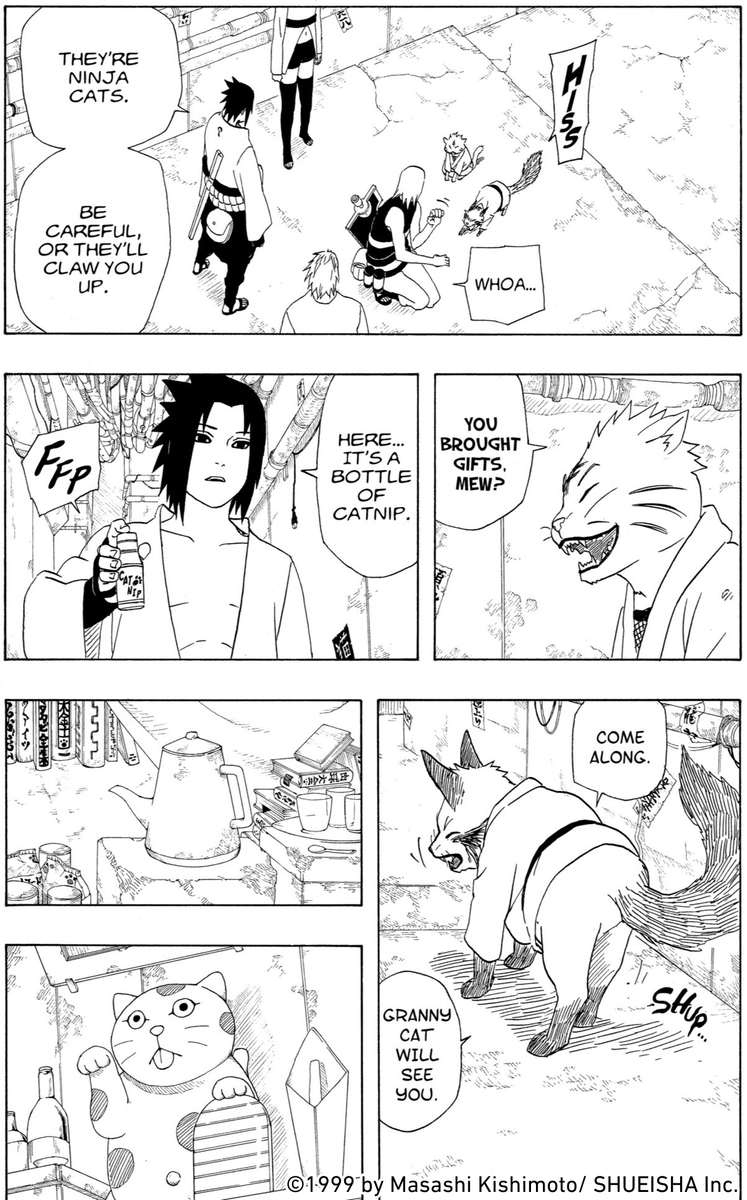 ⚠️Be careful when reaching out to ninja cats.

#Naruto