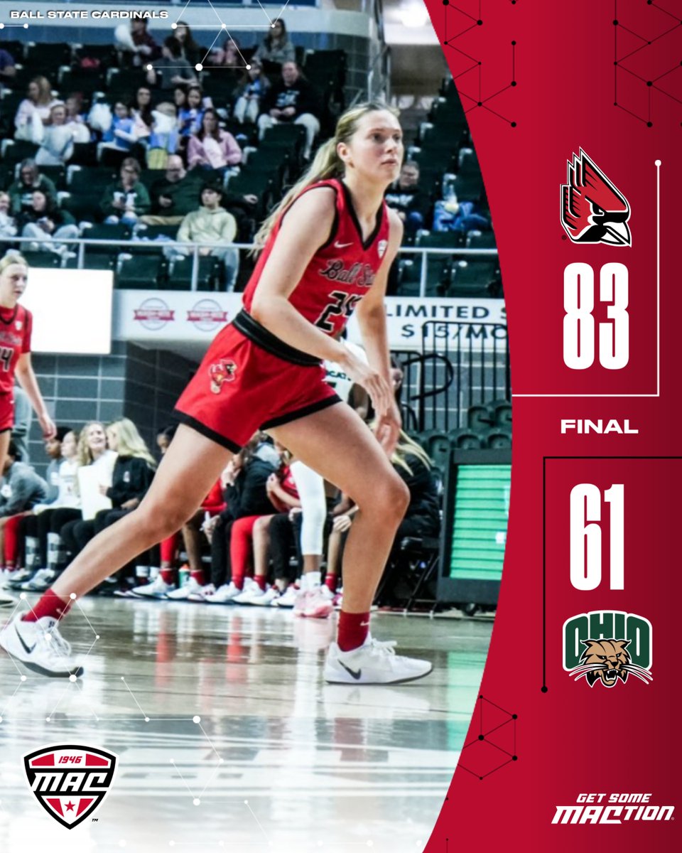 MACSports's tweet photo. The win streak continues for the Cardinals ‼️

Ball State collects its 11th straight victory behind five double-digit scoring performances!

@BallStateWBB | #MACtion https://t.co/MDbTg4Mdzi