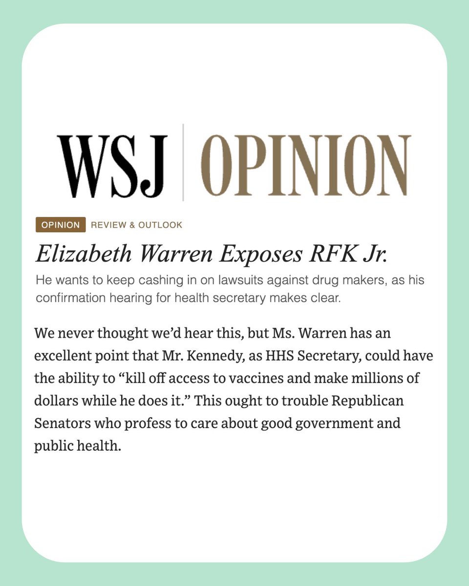 Elizabeth Warren tweet media