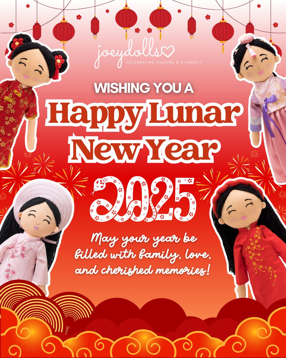 🌕✨ Happy Lunar New Year! ✨🌕
Celebrate with love, joy, and cultural pride. ❤️ Don’t miss our exclusive bundles—available until Feb 12, 2025, at 11:59 PM PST!

🎉 Shop here 👉 joeydolls.com

#HappyLunarNewYear #CulturalRepresentation #Joeydolls