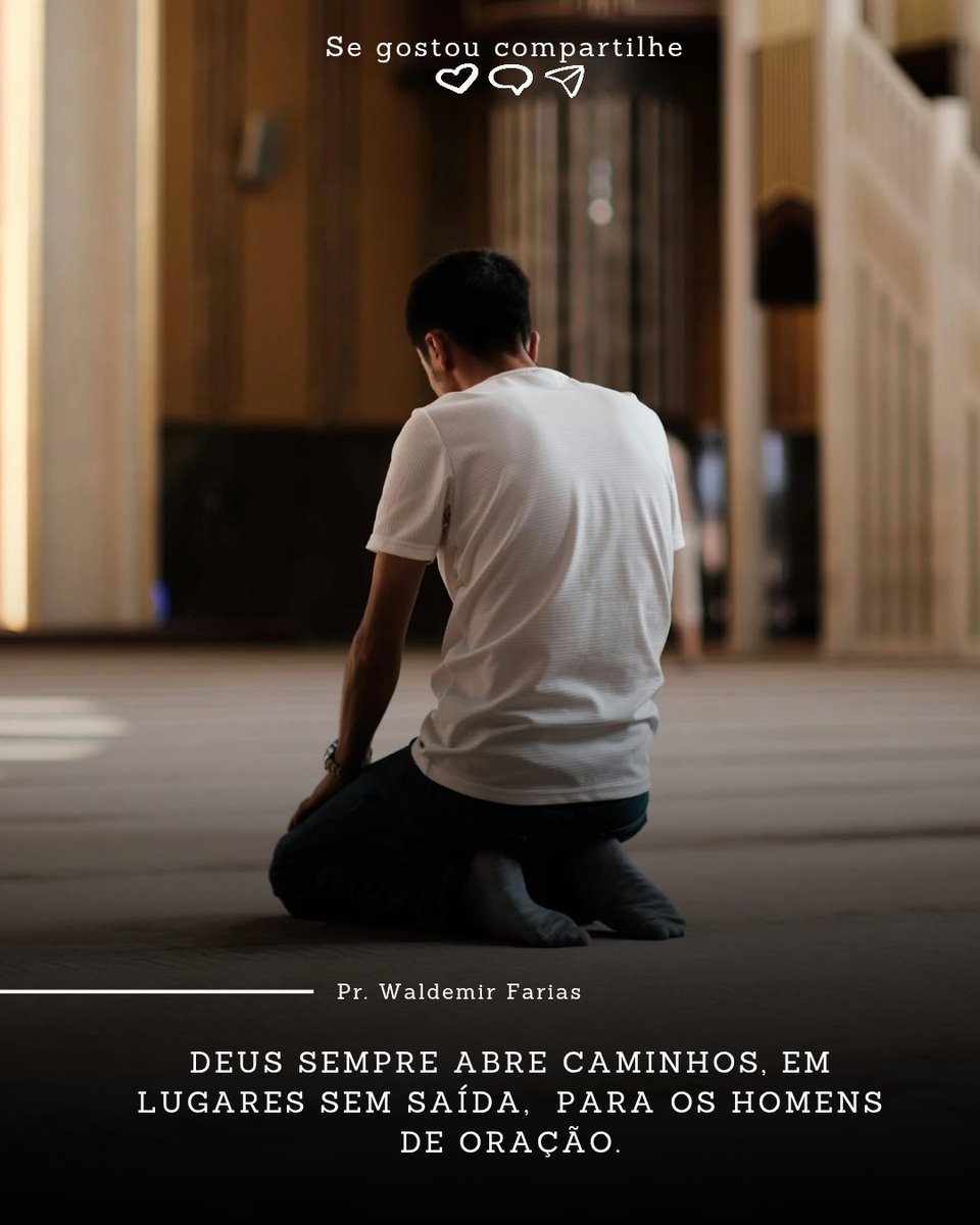 WALFARIAS's tweet photo. Isaías 43:19 ARC
[19] Eis que farei uma coisa nova, e, agora, sairá à luz; porventura, não a sabereis? Eis que porei um caminho no deserto e rios, no ermo. 

https://t.co/3XvEH3GKvx https://t.co/L90BCpnO2V