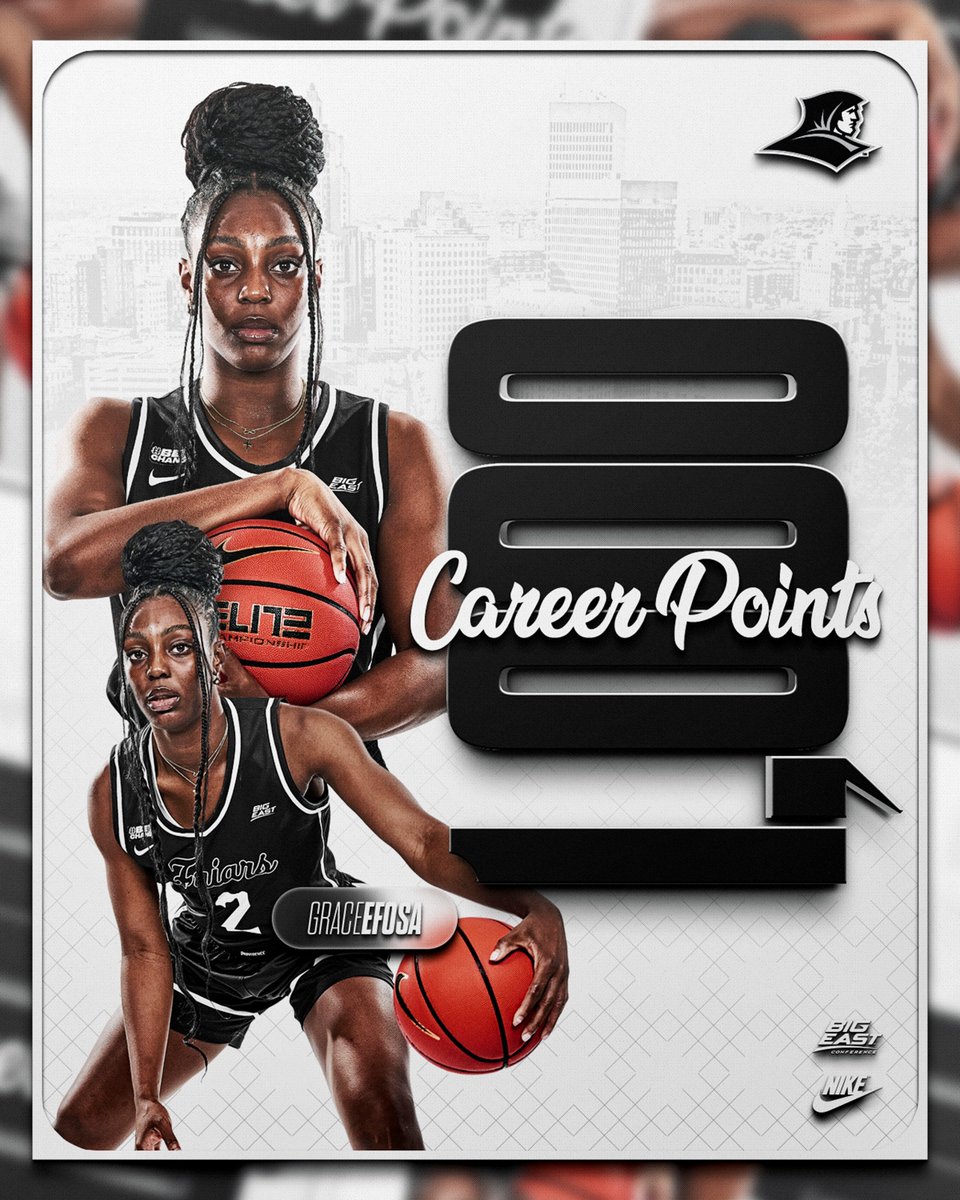 ProvidenceWBB's tweet photo. 1⃣0⃣0⃣0⃣ Career Points

Congrats, Grace! https://t.co/gOf1P1gz9E