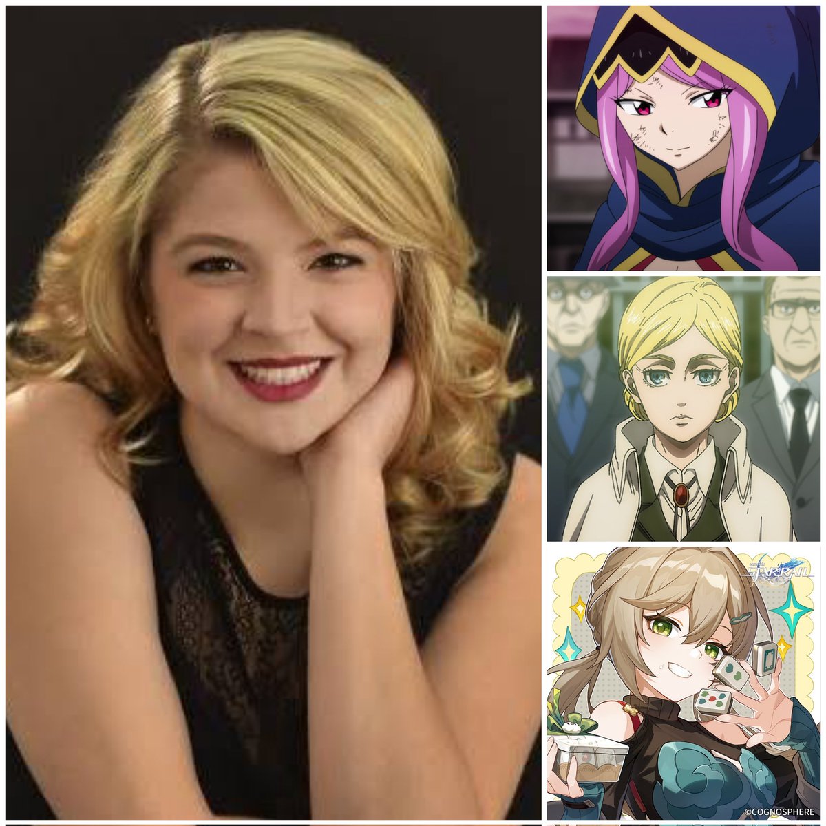 MatthewAvel's tweet photo. Happy Birthday to @BrynApprill who voices Merudy in #FairyTail Historia in #AttackOfTitan & #Qingque in #HonkaiStarRail and @CliffordChapin voices Cabba in #DragonBallSuper, #Bakugo in #MyHeroAcademia, Yuri in Fairy Tail, Connie in Attack on Titan, & #BillyKid in #ZenlessZoneZero https://t.co/TrlR8Yx9uk