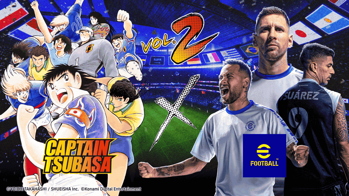 JhonRojas's tweet photo. Se viene el volumen 2 de la colaboración entre #eFootball y Captain Tsubasa, además de Napoleón, Pierre LeBlanc y Victorino que ya se sabía, se suman los brasileños Carlos Santana y Natureza.
La camiseta de  Wakashimazu (Richard Tex Tex) tiene un aire a la de Kawaguchi https://t.co/RNhxXW9b2W
