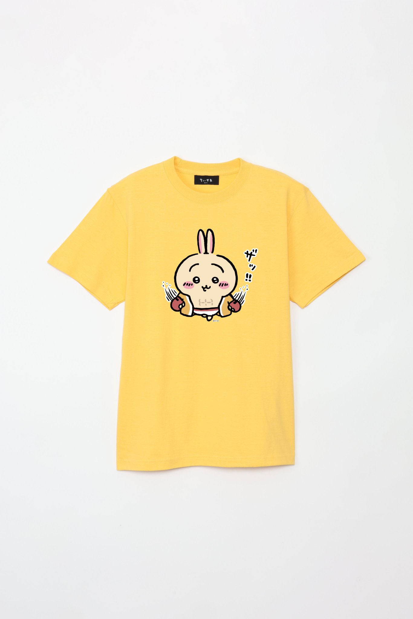 ちいかわ　うさぎカラー　ジャージセットアップ　Tシャツ　na728 M【新品】ちいかわ うさぎ 半袖 ジャージ イエロー ジップ