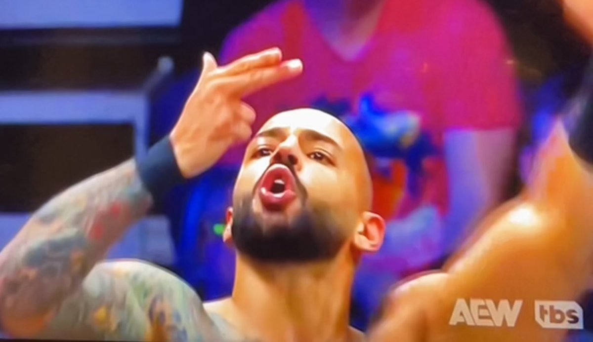 Fjwilson76's tweet image. All that showboating, call him “Rock-echet”… 

Nice Swerve! 

I liked “Merch Madness!” #DaddyMagic 

#AEWDynamite ☝️