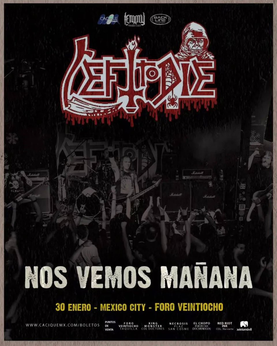 AsedioMX's tweet image. Mañana merengues el tío Asedio se estará presentando, junto con @BecomeTheEntity, como abridores del concierto de #LefttoDie en el #ForoVeintiocho, en la CDMX. La entrada del público será a partir de las 20h. 😚 Prepárense para un show demoledor. 👊😎