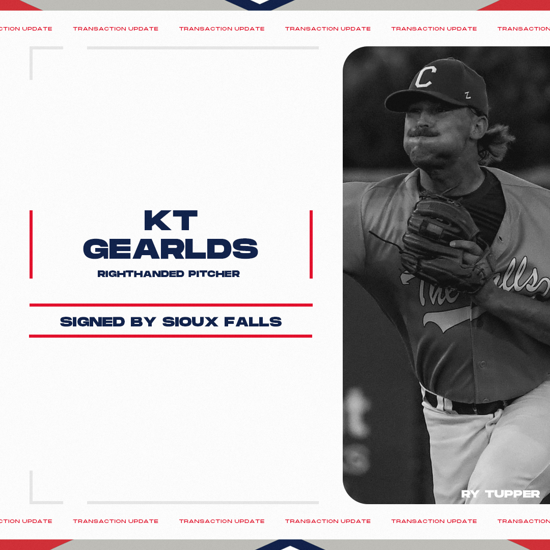 American Association (@aa_baseball) on Twitter photo January 29 Transaction: <a href="/canaries/">Sioux Falls Canaries</a> signed RHP KT Gearlds (@ktgearlds).
The @kwubaseball alum made his pro debut for Sioux Falls in 2024.
baseball.pointstreak.com/player.html?pl… January 29 Transaction: <a href="/canaries/">Sioux Falls Canaries</a> signed RHP KT Gearlds (@ktgearlds).
The @kwubaseball alum made his pro debut for Sioux Falls in 2024.
baseball.pointstreak.com/player.html?pl…