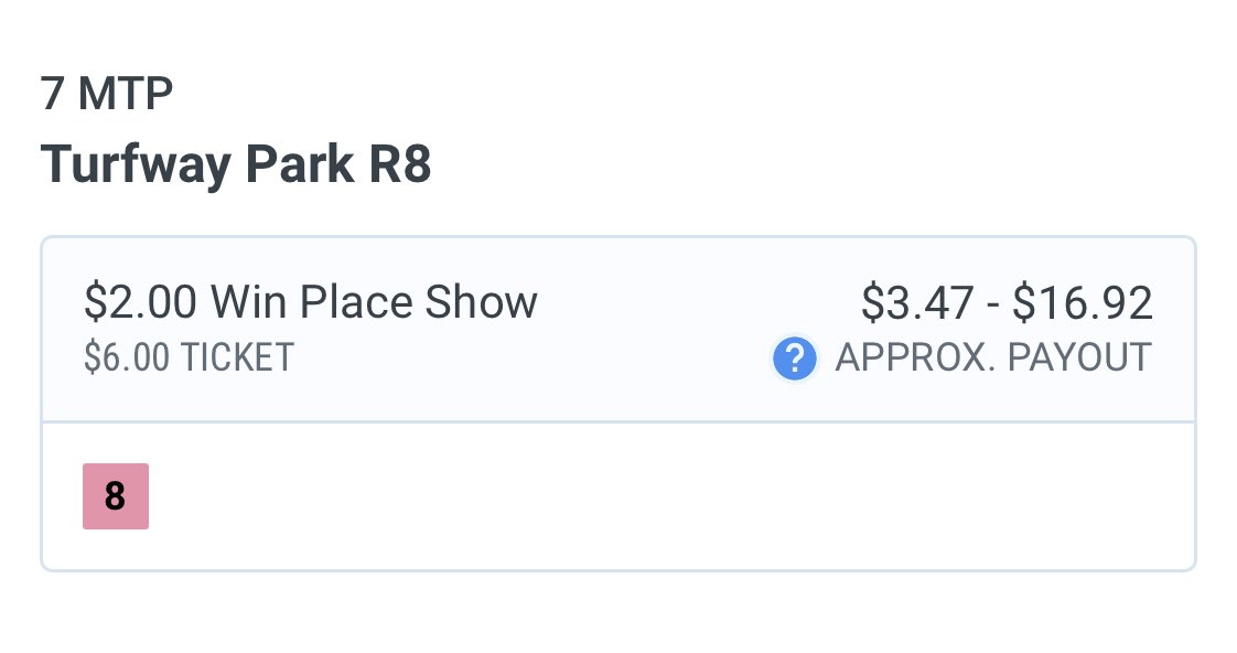 Check out my bet on TVG: tvg.com/racetracks/TP/…
