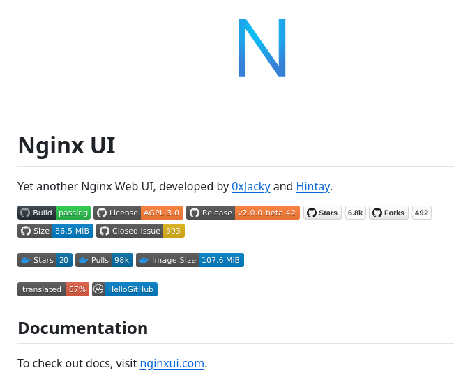 Nginx configuration manager