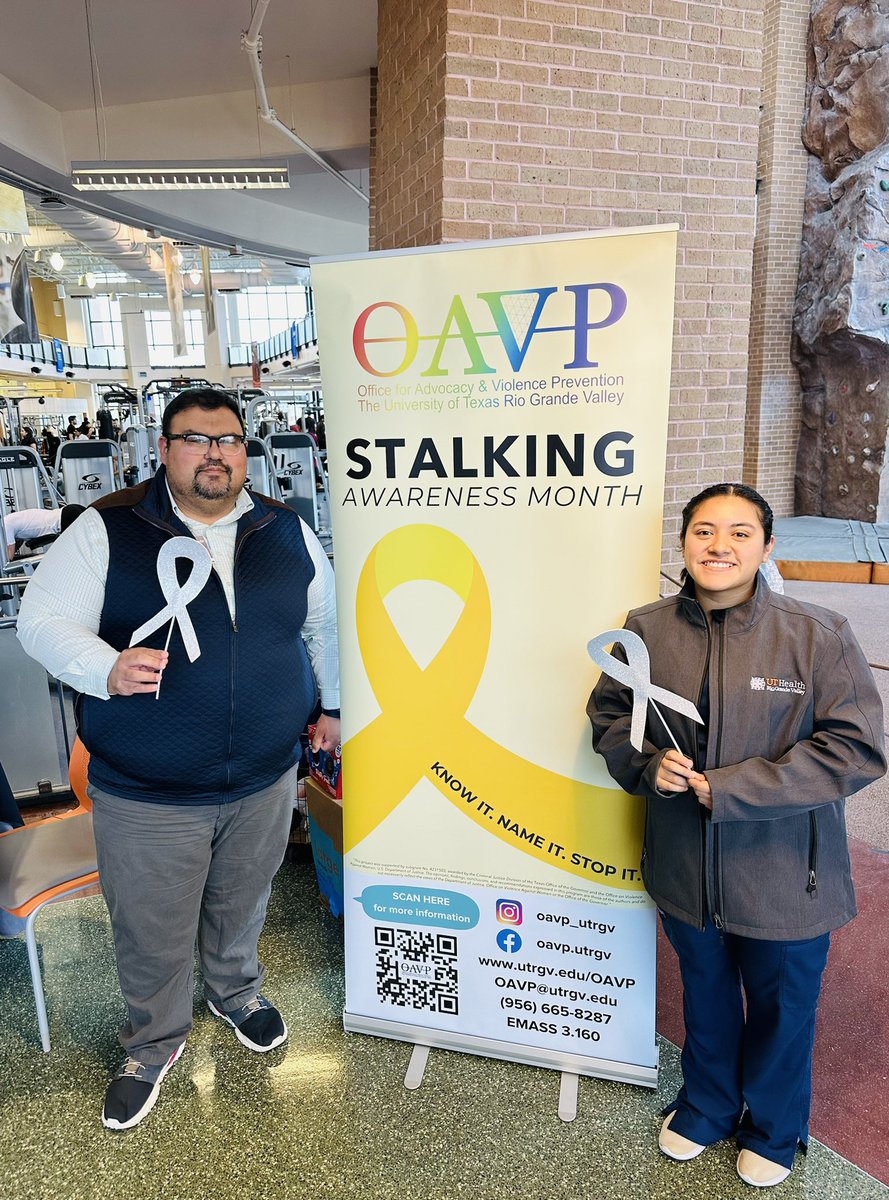 Yesterday I had the opportunity to support our UTRGV Office for Advocacy &amp; Violence Prevention, UT Health RGV and Police Department in an effort to bring attention to Stalking Awareness Month. 🎗️