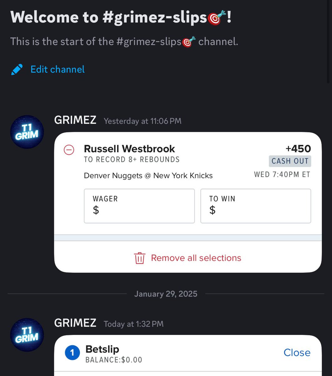 GriMeZT1's tweet photo. BANNNGGGGG ✅ 

Westbrook 8+ Rebounds +450

POSTED IN THE CORD https://t.co/RN66iPpnNn https://t.co/c5zmnXN13P
