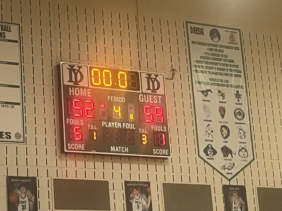 Varsity  Girls basketball against Maine South 
Maine South 59
York 52