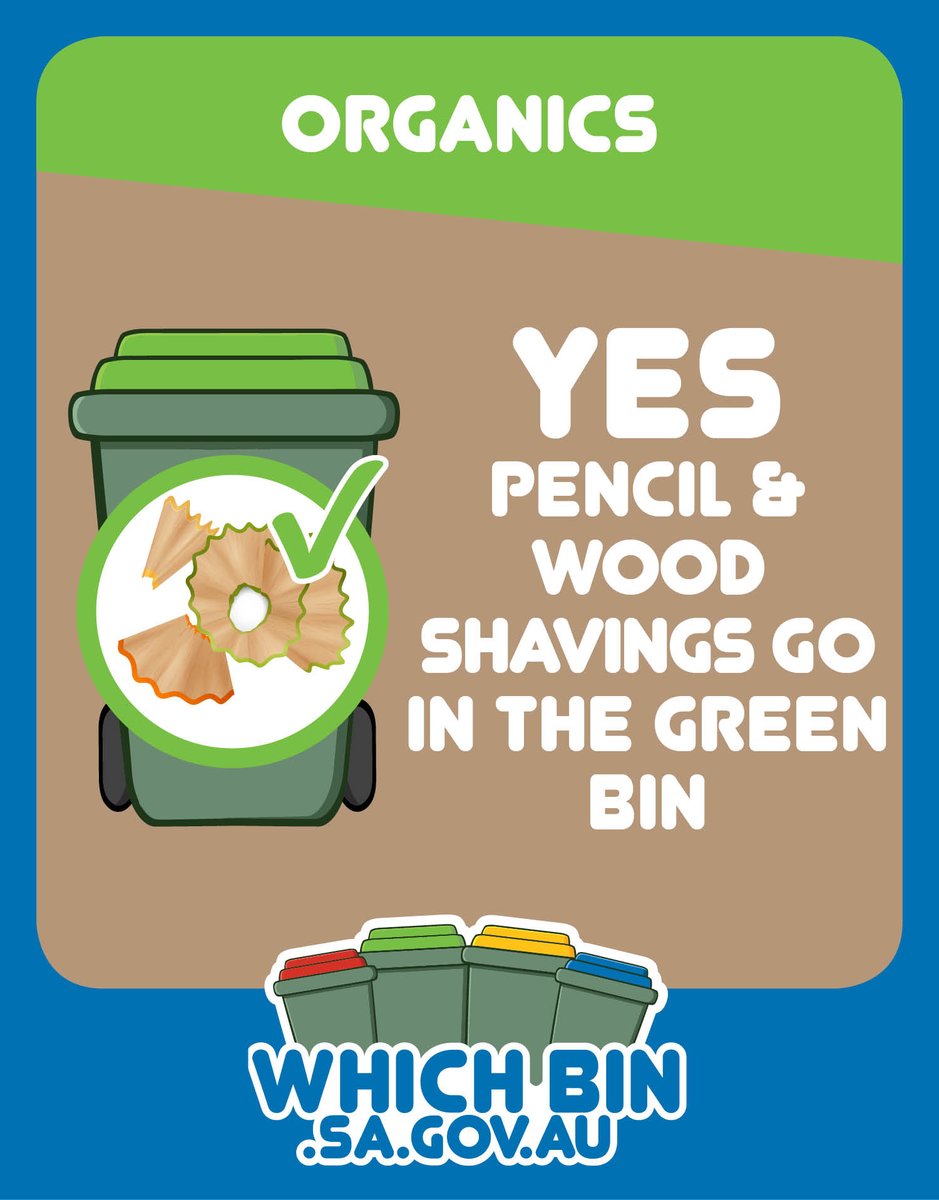 Whilst you're sharpening those pencils for school, sharpen your waste avoidance skills too!! ✏️📝

♻️💚 Did you know the green bin is perfect for saving pencil shavings? Click here to learn more 👉🏼  bit.ly/4gfIzGg