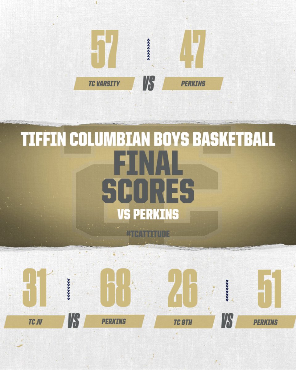 Finals from TC:
Varsity gets a hard-fought 57-47 win over Perkins.  Shawberry-15, Russell-13, Gooding-11, Stephey-7, Willman-4, N. Miller-3, Hickey-2, Smith-2
JV lost to the Pirates, 31-68. Freshmen drop their game to Perkins, 26-51. Boys host Bellevue on Saturday.
#TCattitude