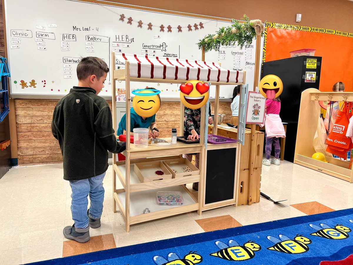 Ms_Woolston's tweet photo. @teachercarolh @NISDBlattman We love our Enrichment Lab so much! It’s my favorite part of the day! The Gingerbread Bakery is officially closed for remodel… you’ll have to come back next week to see what’s new! https://t.co/WRsK8VHhh9