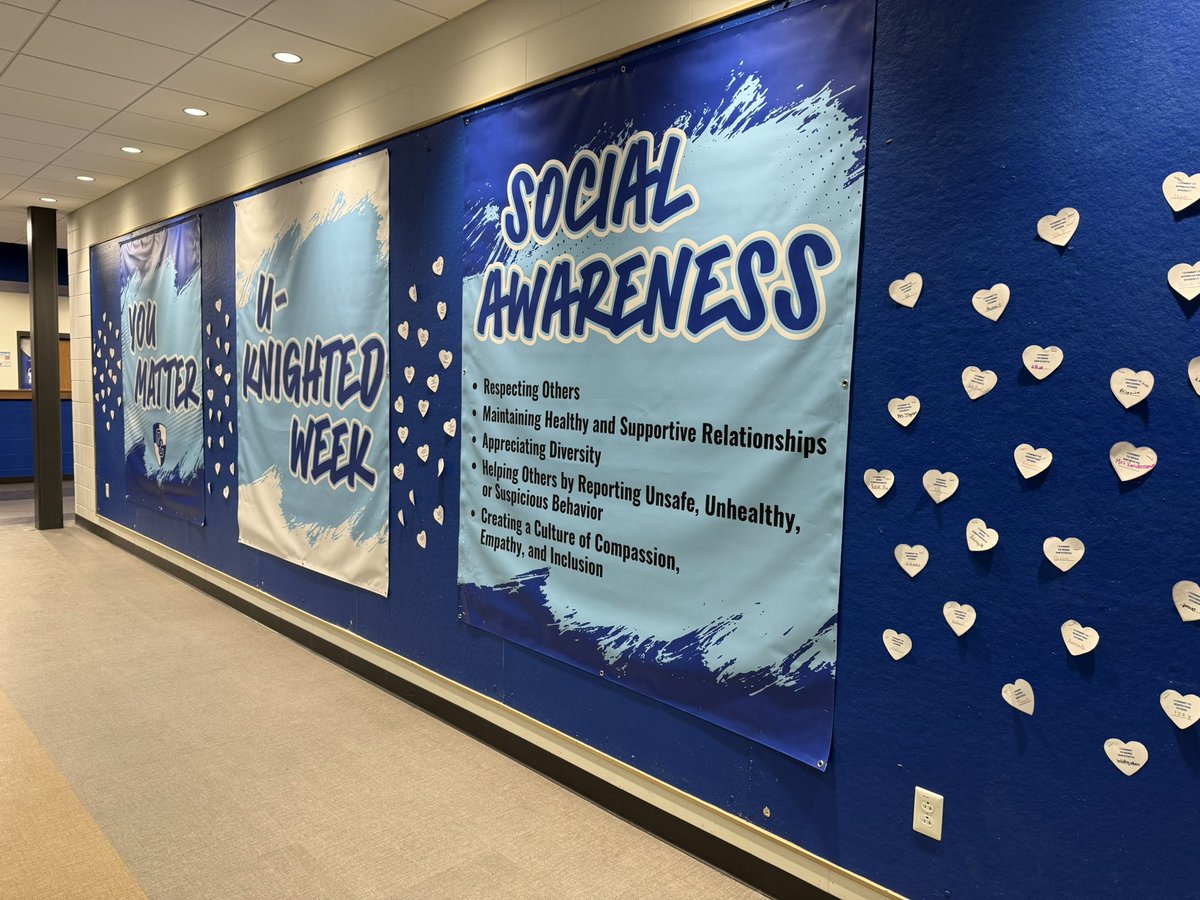 Mr. Lataille (@mjlataille) on Twitter photo U-Knighted Week has been great so far! Our students are reminding their peers of social awareness:
💙Respecting others
💙Appreciating diversity
💙Being compassionate
💙Including others
💙Being empathetic
💙Open mindedness <a href="/Athletics_OCHS/">Knights Athletics</a> <a href="/OCFSD/">Oak Creek Schools</a> #goknights #youmatter U-Knighted Week has been great so far! Our students are reminding their peers of social awareness:
💙Respecting others
💙Appreciating diversity
💙Being compassionate
💙Including others
💙Being empathetic
💙Open mindedness <a href="/Athletics_OCHS/">Knights Athletics</a> <a href="/OCFSD/">Oak Creek Schools</a> #goknights #youmatter