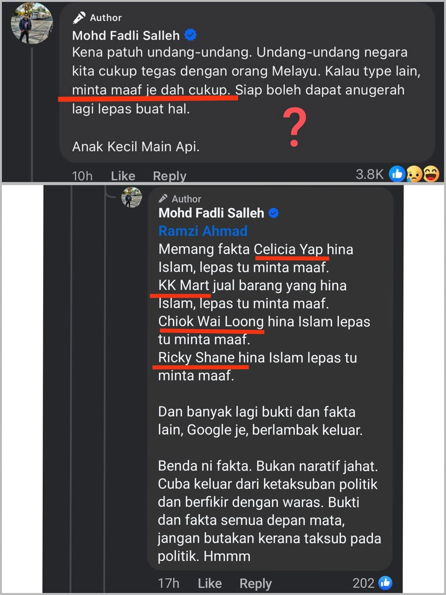 lady_bugg11's tweet photo. Bedah Siasat Tuduhan Fadli Salleh:

1. Tuduhan “Type lain” (Cina) boleh lepas dengan minta maaf
❌ Fakta: Semua kes yang disebut (KK Mart, Ricky Shane, Cecilia Yap, dll.) diambil tindakan undang-undang, bukan sekadar minta maaf. Tuduhan ini pukul rata dan tidak berasas.

2. Lagu negara lain didahulukan berbanding Negaraku
❌ Fakta: Mengikut Akta Lagu Kebangsaan 1968, memang lagu negara pelawat dimainkan dahulu. Tiada isu baharu pun, cuma Fadli tak semak fakta.

3. Persembahan drone bendera Malaysia-China adalah penghinaan
❌ Fakta: Ini sempena ulang tahun ke-50 hubungan diplomatik Malaysia-China, ditaja oleh China sendiri. Hubungan baik ini memberi manfaat ekonomi kepada Malaysia, termasuk pelancongan dan pelaburan.

🔹 Pengajaran:
✅ Jangan percaya bulat-bulat tuduhan tanpa semak fakta.
✅ Jangan main sentimen perkauman untuk agenda sendiri.
✅ Hubungan antarabangsa penting untuk ekonomi negara.

Dah masuk 2025, masih nak percaya auta Fadli Salleh?