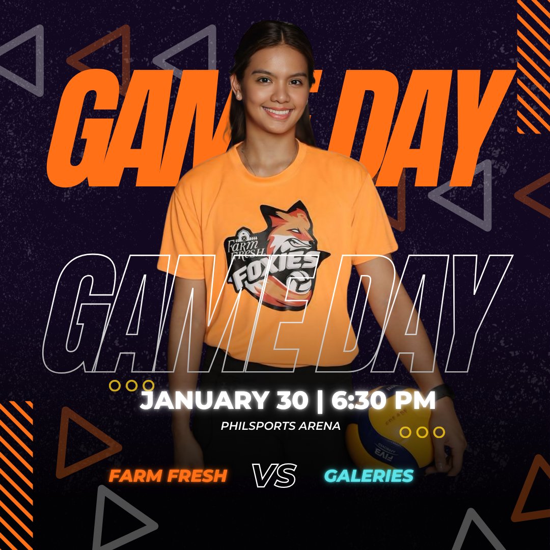 caitlinityofc's tweet photo. Game Day!! Good luck Foxies 🦊🧡

Get ready to show your support for Caitlin Viray and the whole Farm Fresh Foxies as they face Galeries Tower Highrisers!! https://t.co/XypuWZkruO