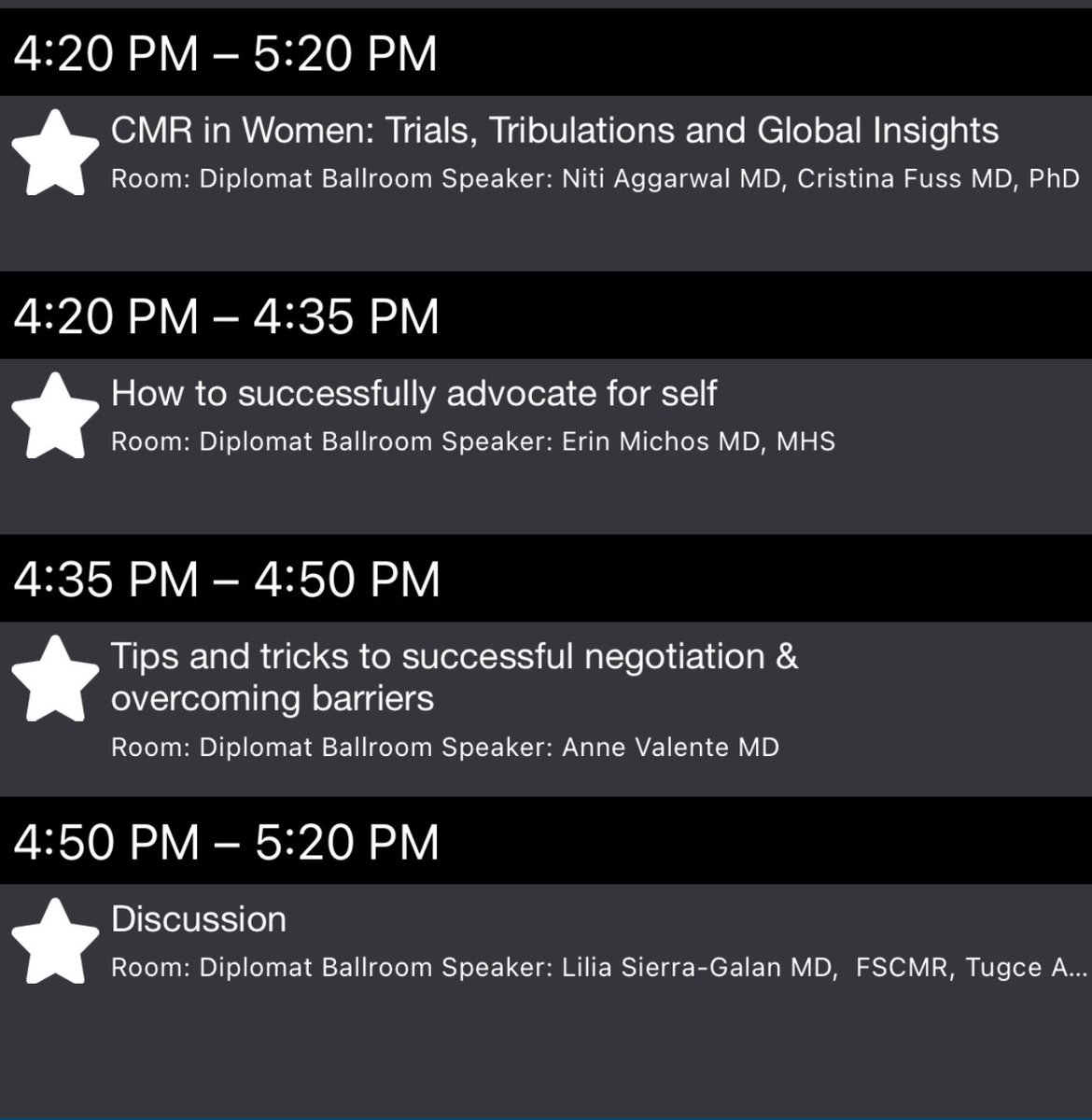 Sara Ersözlü, MD (@ersozlusara) on Twitter photo Tomorrow at 4:20 PM in Diplomat Ballroom, don’t miss the session: “CMR and Women: Trials, Tribulations, and Global Insights.”
Moderated by Cristina Fuss <a href="/CsFuss/">Dr. Cristina Fuss</a> and Niti Aggarwal <a href="/NitiCardio/">Niti R. Aggarwal, MD, FSCMR, FASNC, FACC</a> this session will provide important perspectives on the role of CMR in women’s health. Tomorrow at 4:20 PM in Diplomat Ballroom, don’t miss the session: “CMR and Women: Trials, Tribulations, and Global Insights.”
Moderated by Cristina Fuss <a href="/CsFuss/">Dr. Cristina Fuss</a> and Niti Aggarwal <a href="/NitiCardio/">Niti R. Aggarwal, MD, FSCMR, FASNC, FACC</a> this session will provide important perspectives on the role of CMR in women’s health.