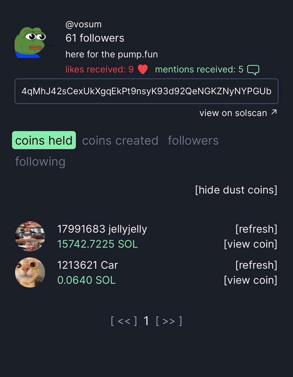 #jellyjelly dev is holding one coin on pumpfun $CAR