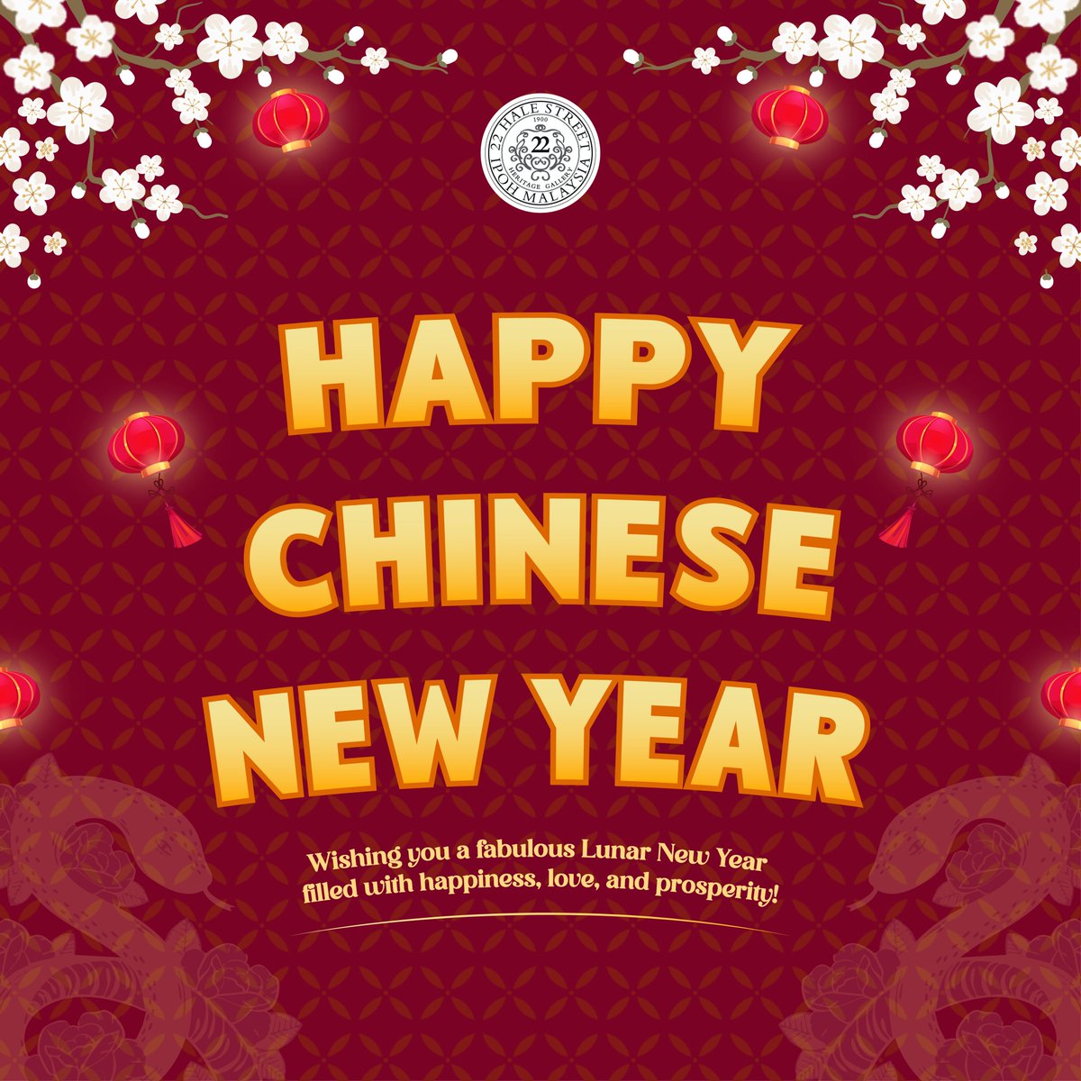 22HaleStreet's tweet photo. Wishing you good luck, prosperity, and endless happiness this Chinese New Year! May your heart and home be filled with warmth, love, and joyful celebrations in 2025✨🧧

#22halestreet #ipoh #cny #2025 https://t.co/oCsGSJBmf3