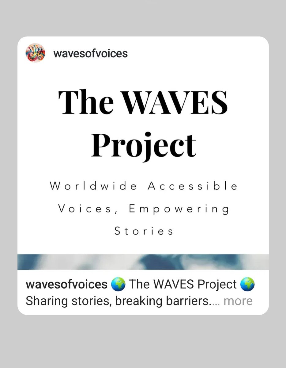 RubyChinafat's tweet photo. #Newproject 
Sharing stories, breaking barriers! 
#TheWavesProject #MakingWaves #ShareyourStory https://t.co/DfDTSlymAj