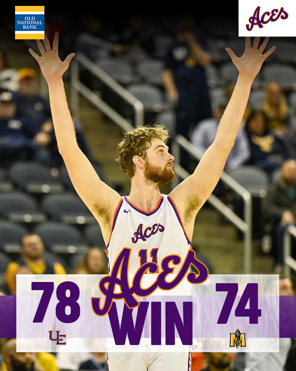 Aces win!  UE picks up a huge MVC home win over Murray State on Wednesday evening.

🏀 #ForTheAces