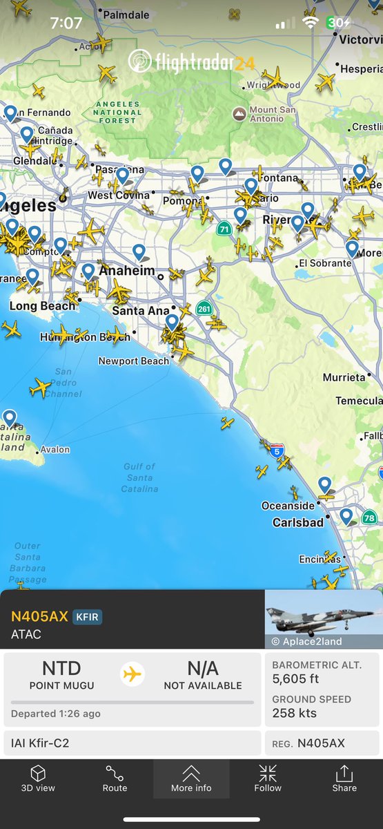 hoopcaller's tweet photo. @In2ThinAir @In2ThinAir  look at the military flights above LA and San Diego right now! Tons of military planes circling off the coast and helicopters every where! https://t.co/9Dv0ENXrRF