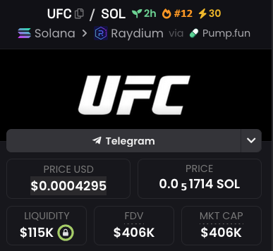 $UFC is now a CTO meme coin send it to billions to make dev regret selling 🚀
