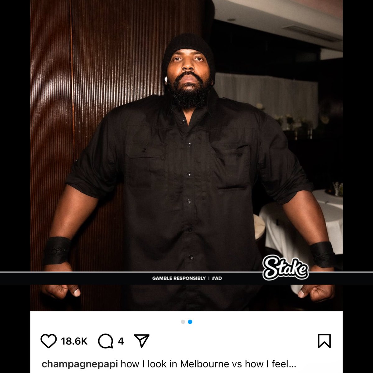 AkademiksTV's tweet photo. Drake feeling like the guy in Melbourne 🔥 https://t.co/PKJbOpBIlT