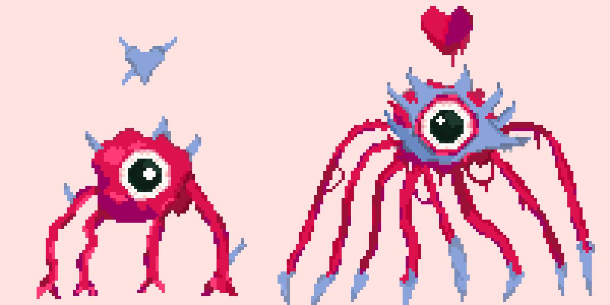 Mopeypixels's tweet photo. Dead cells Leghuggers! My favorite skill ingame personally #deadcells #pixelart #pixelartist https://t.co/R67KzCmpme