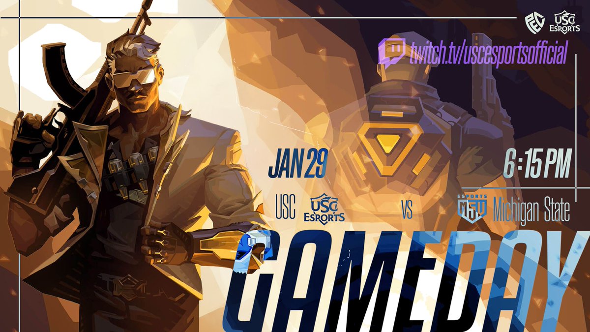 USC Esports (@uscesports) on Twitter photo Come watch our Varsity Valorant team face off against <a href="/EsportsAtMSU/">Michigan State Esports</a> live now at: twitch.tv/uscesportsoffi… Come watch our Varsity Valorant team face off against <a href="/EsportsAtMSU/">Michigan State Esports</a> live now at: twitch.tv/uscesportsoffi…