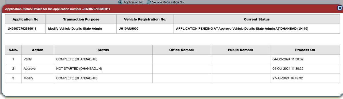 vivekahuja79's tweet photo. @nitin_gadkari @dmranchi @DC_Ranchi @TransportDepar6 @deepakbiruajmm @dc_dhanbad#VehicleStatusCorrection  #RTOHelp
I hv been requesting  correction for my vehicle status from BS3 to BS4 due to a clerical error since Jul 24 Application No. JH24072702689011). https://t.co/TrDMt8wjif