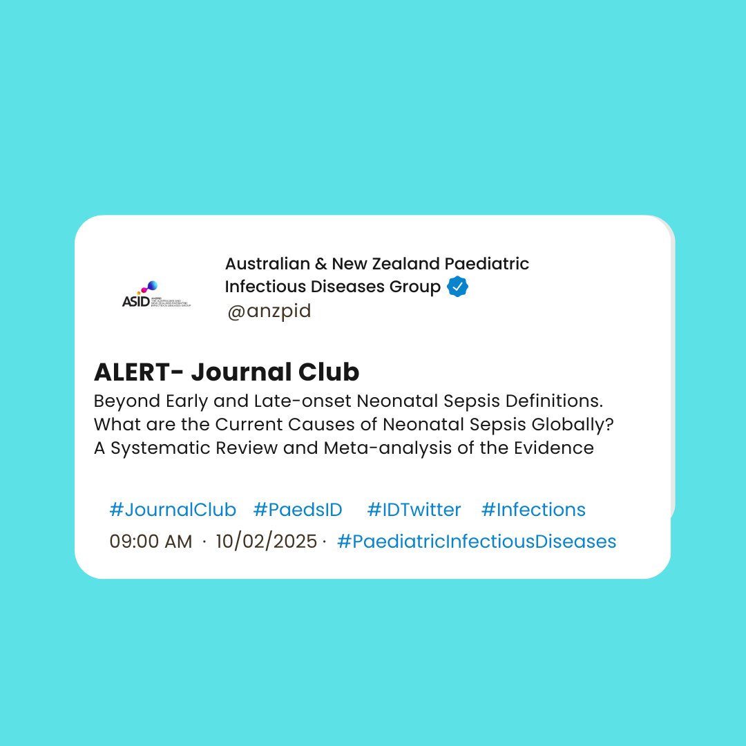 ANZPID (@anzpid) on Twitter photo #JournalClub by Drs Krist Ewe, Alayne Bennett, <a href="/sambrophyw/">sam brophy-williams</a> & <a href="/Anita_JCampbell/">AnitaCampbell</a> from <a href="/PerthChildrens/">Perth Children's Hospital</a>! Global review shows Gram-negative bacteria now dominate neonatal sepsis, challenging outdated classifications & empirical Rx. New approaches needed.🔗 Read shorturl.at/PNRcG #JournalClub by Drs Krist Ewe, Alayne Bennett, <a href="/sambrophyw/">sam brophy-williams</a> & <a href="/Anita_JCampbell/">AnitaCampbell</a> from <a href="/PerthChildrens/">Perth Children's Hospital</a>! Global review shows Gram-negative bacteria now dominate neonatal sepsis, challenging outdated classifications & empirical Rx. New approaches needed.🔗 Read shorturl.at/PNRcG