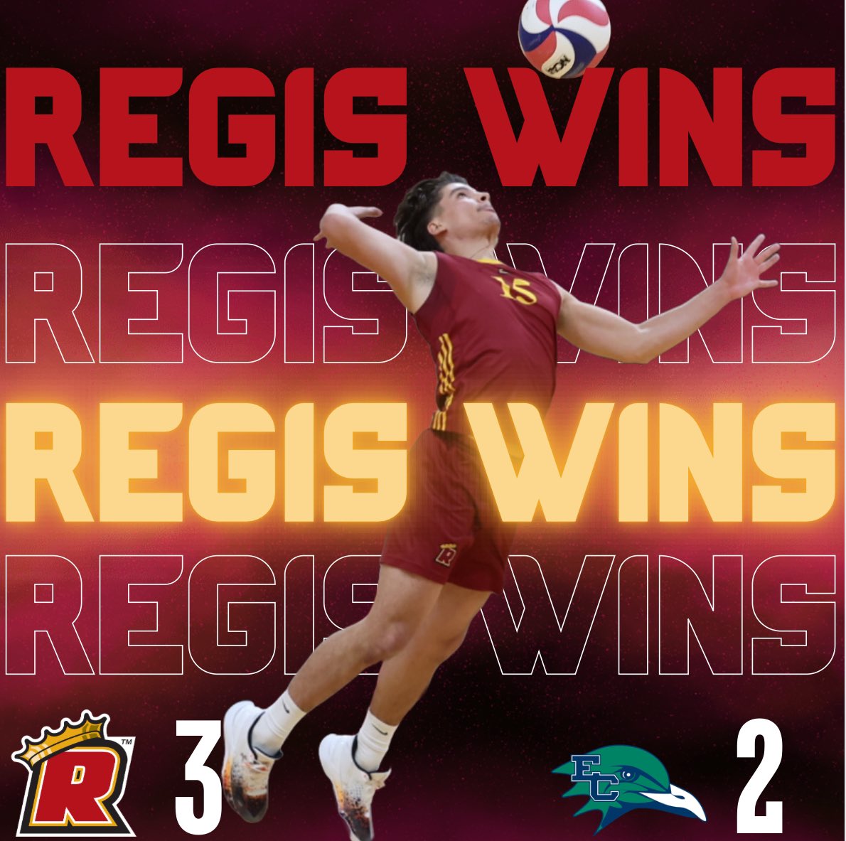 GoRegisPride (@goregispride) on Twitter photo ‼️REGIS WINS ‼️ <a href="/RegisPrideMBB/">Regis College Men’s Basketball</a> defeats Emmanuel, 94-72, for its first GNAC win of the season, while <a href="/regis_vb/">Regis College Volleyball</a> earns a 3-2 victory over Endicott! #roarpride ‼️REGIS WINS ‼️ <a href="/RegisPrideMBB/">Regis College Men’s Basketball</a> defeats Emmanuel, 94-72, for its first GNAC win of the season, while <a href="/regis_vb/">Regis College Volleyball</a> earns a 3-2 victory over Endicott! #roarpride