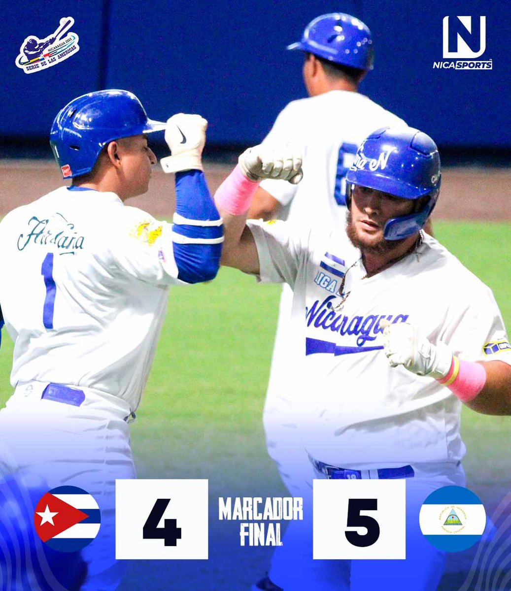 🇳🇮 NICARAGUA A LA FINAL 🇳🇮

Nicaragua 🇳🇮 derrotó a Cuba 🇨🇺 y avanzó a la final de la Serie de las Americas 🔥 instancia en donde se enfrentará a Panamá 🇵🇦 este jueves a partir de las 6:00PM 🏟️ en el Estadio Nacional de Béisbol Soberanía ⚾️