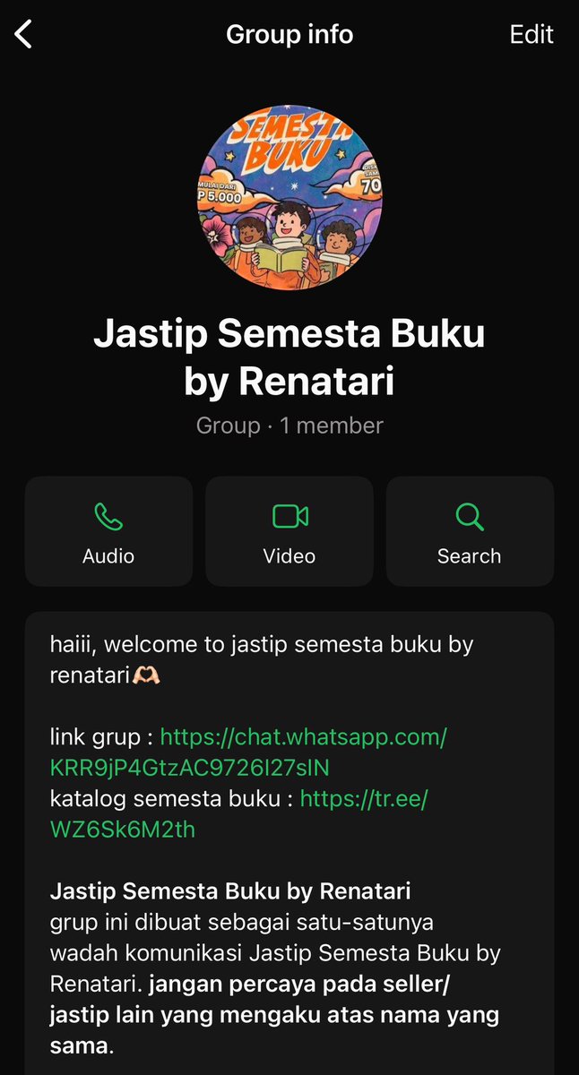 OPEN JASTIP SEMESTA BUKU

haloo!!aku buka jastip gramedia semesta buku di bogor. yg mau beli buku tp g sempat hadir, blh ikutan jastipnya ya

💸 fee 5k-12k/buku (menyesuaikan)
📦 via 🍊/mandiri dr depok
grup : chat.whatsapp.com/KRR9jP4GtzAC97…

#jastipbuku
#semestabuku