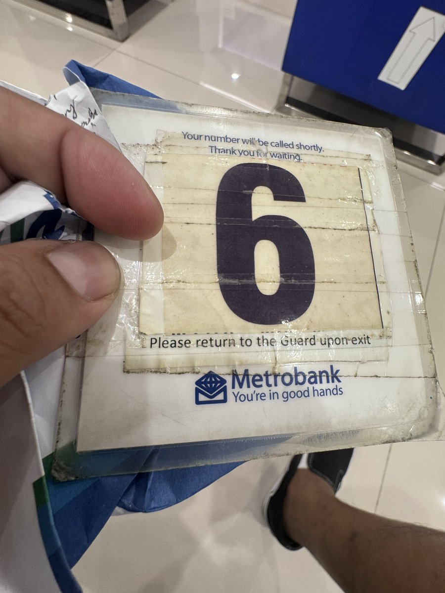CarefulPerusal's tweet photo. Went to a bank earlier and this is my number #luckynumber #six https://t.co/iJ2y3zVE0m