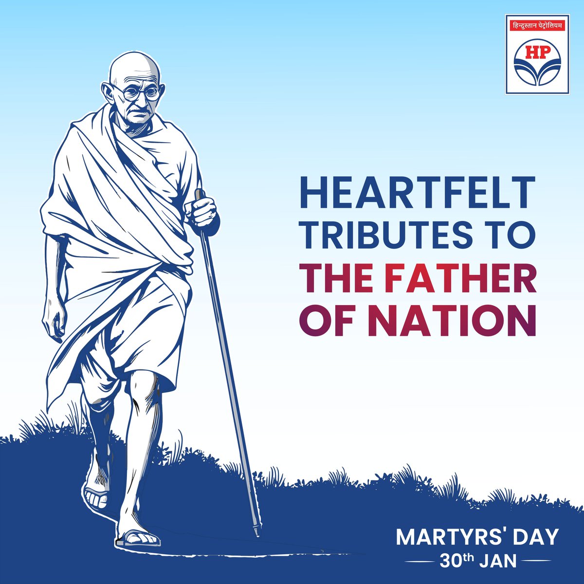 hpcl_retail's tweet photo. On Martyr’s Day, 𝗛𝗣 𝗥𝗲𝘁𝗮𝗶𝗹 pays tribute to 𝗠𝗮𝗵𝗮𝘁𝗺𝗮 𝗚𝗮𝗻𝗱𝗵𝗶, honouring his unwavering commitment to truth, non-violence, and freedom—values that continue to inspire generations.

A respectful homage to the Father of the Nation. 🙏🇮🇳

#MartyrsDay #MahatmaGandhi #HPRetail #HPCL #MeraHPPump