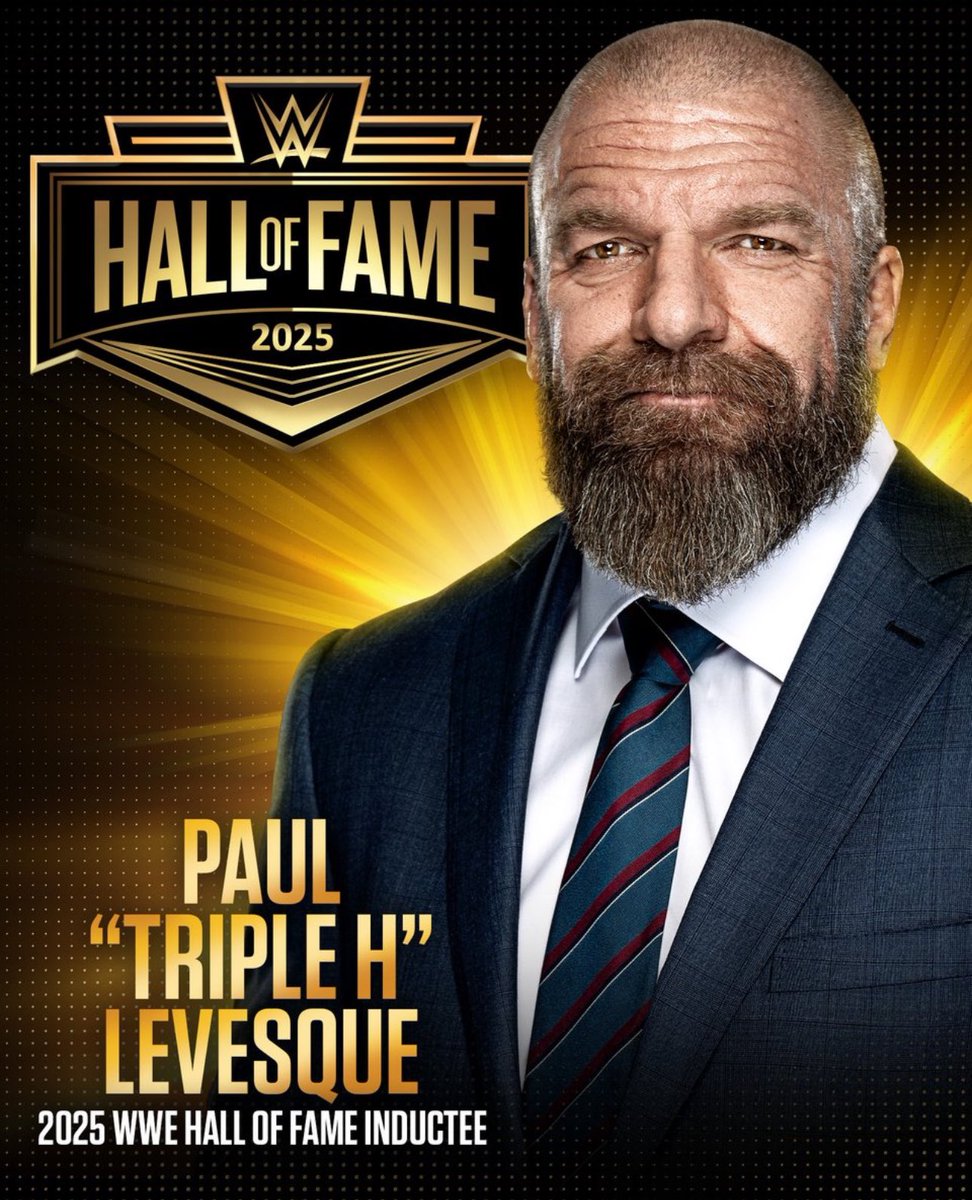 wrecks1's tweet photo. @TripleH is the first inductee of the 2025 @WWE Hall of Fame https://t.co/acLrFhPVUp