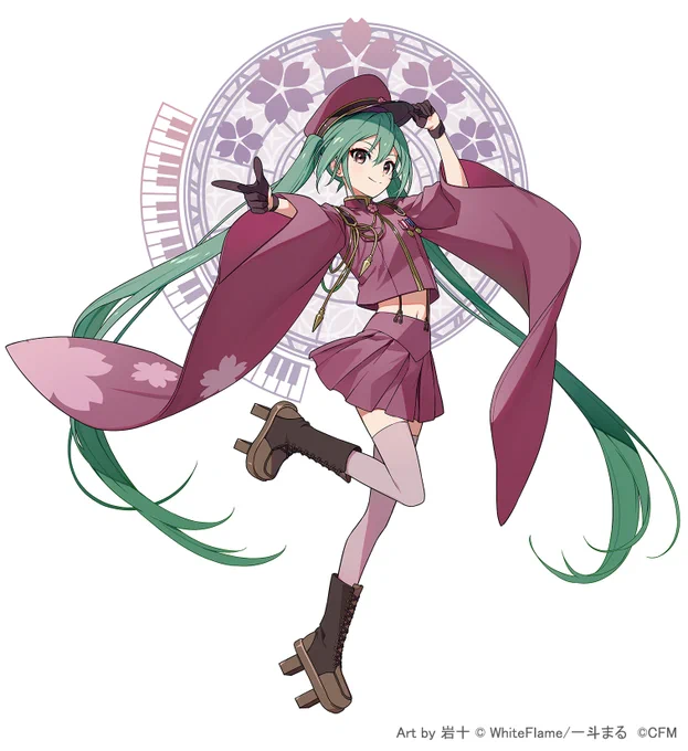 PREMICOさまより発売される、『#千本桜 腕時計』に付属するグッズイラストを担当させていただきました!未來さん描かせていただいてますよろしくお願いします! #初音ミク 