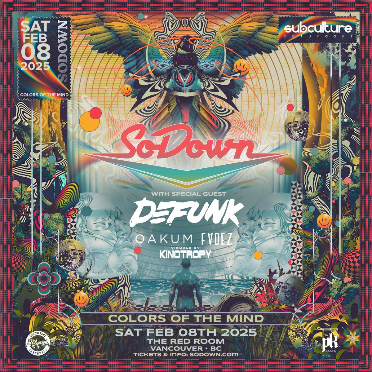 Next weekend! <a href="/SoDownBassMusic/">SoDown</a>  brings his 'Colours Of The Mind' Tour to #Vancouver <a href="/REDROOMVANCITY/">The Red Room</a>  on February 8th with special guest <a href="/Defunk_Official/">⚡DEFUNK⚡</a> Tickets are still available for this epic night of Bass and positive vibrations!